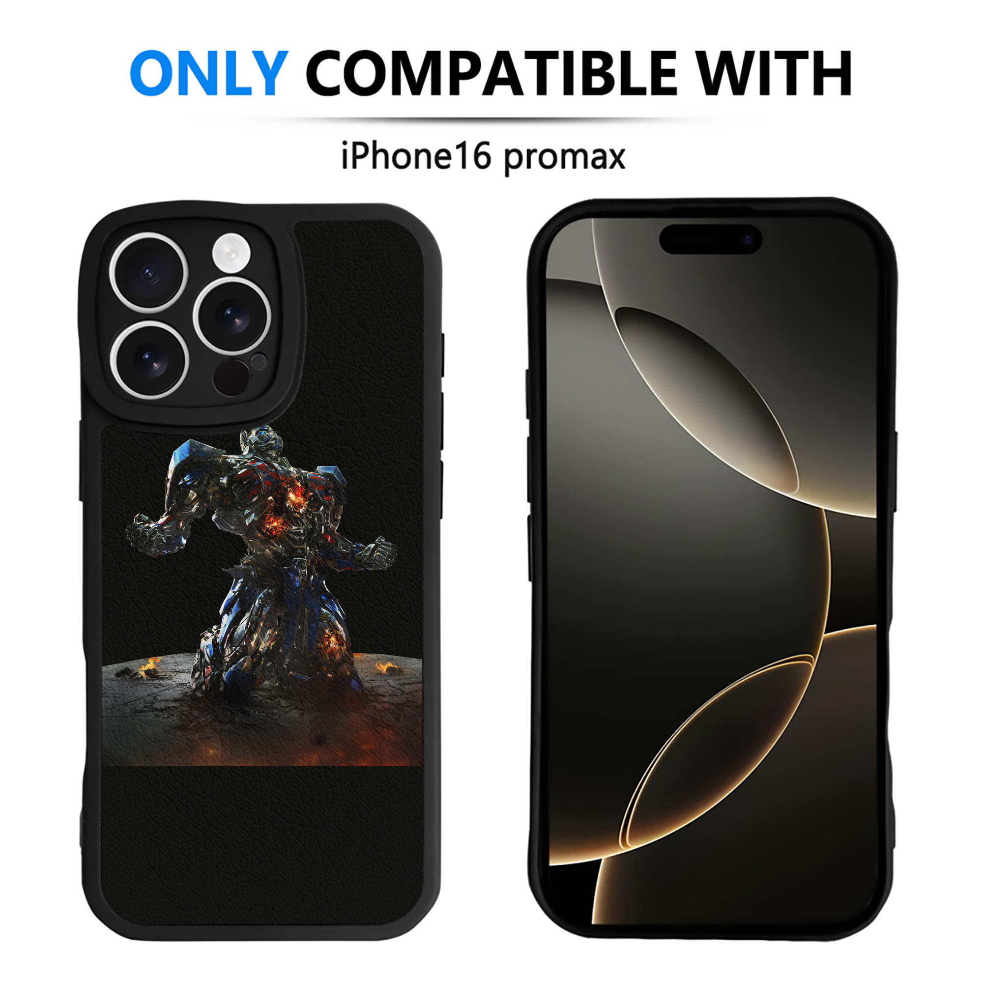 （画像用） Transformers トランスフォーマー 【iPhone 16シリーズ対応】シリコンスマホケース（レザー調） 材質：シリコン